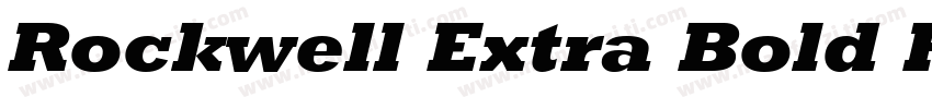 Rockwell Extra Bold Regular字体转换